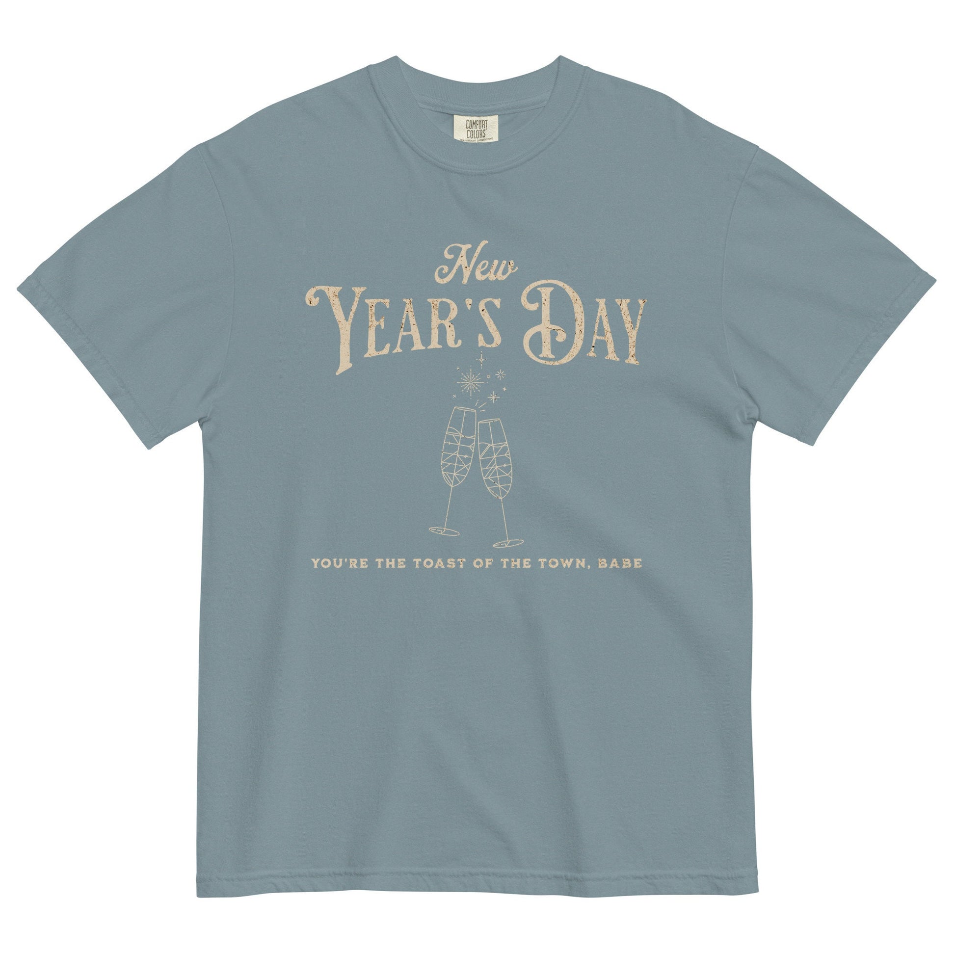 New Year&#39;s Day Comfort Colors Toast Of The Town Rep Era Reputation Album Tswift New Year 2024 Celebration Shirt Merry Swiftmas Swiftie Gift