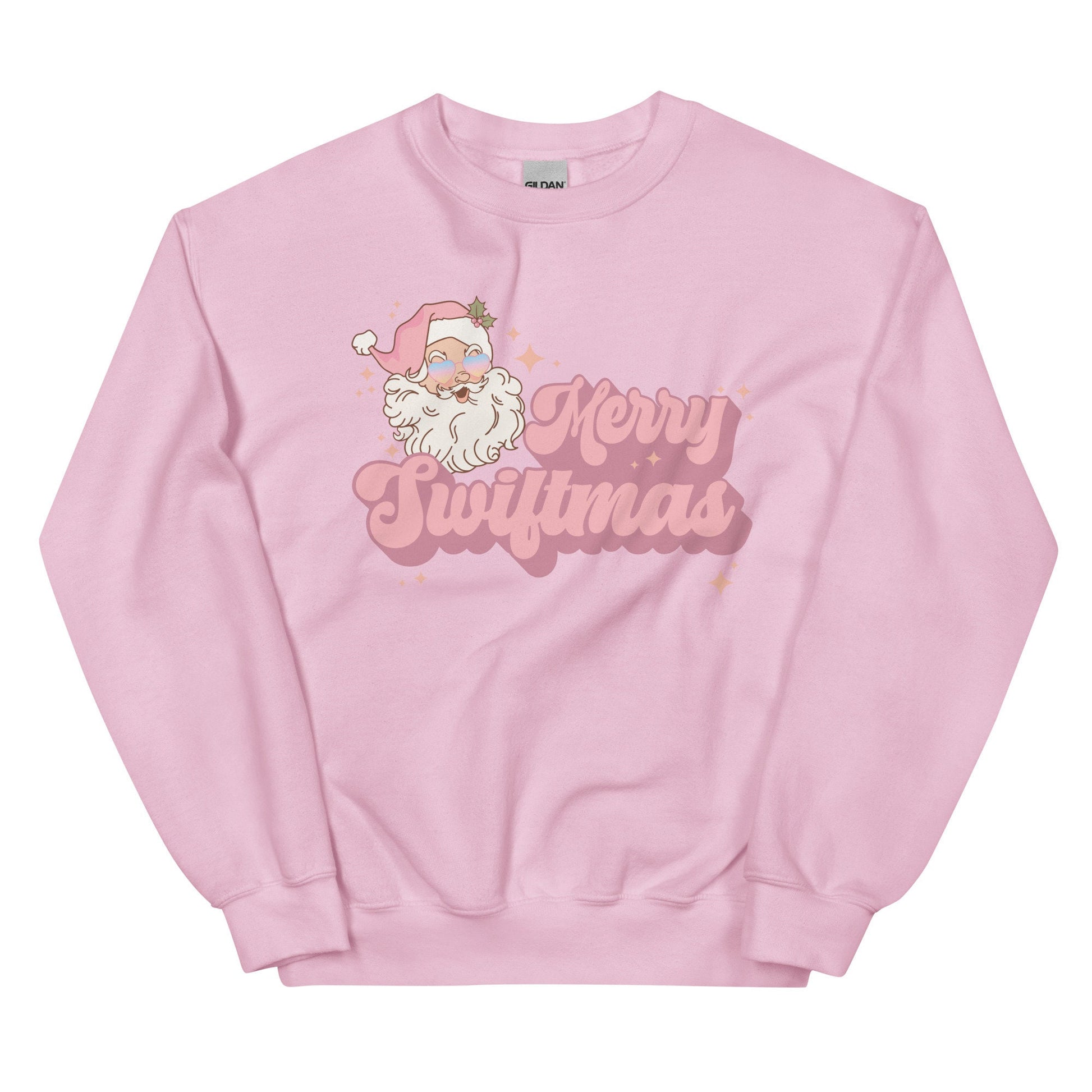 Merry Swiftmas Retro Vintage Santa Gildan Crewneck Tswift Merry Swiftmas Gift For Swiftie Gifts For Her