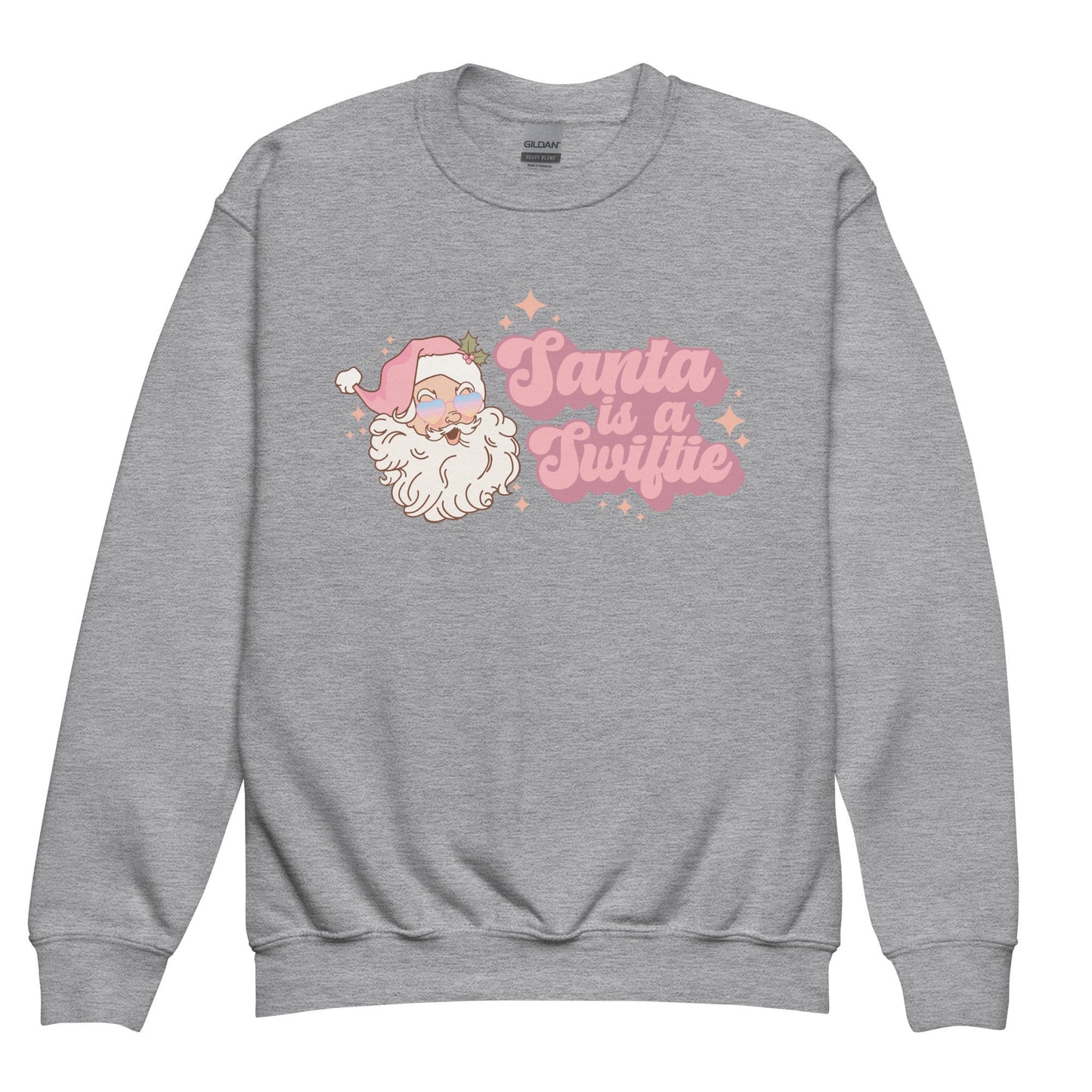 Santa Is A Swiftie Retro Vintage Santa Youth Gildan Crewneck Tswift Merry Swiftmas Gift For Swiftie Gifts For Her