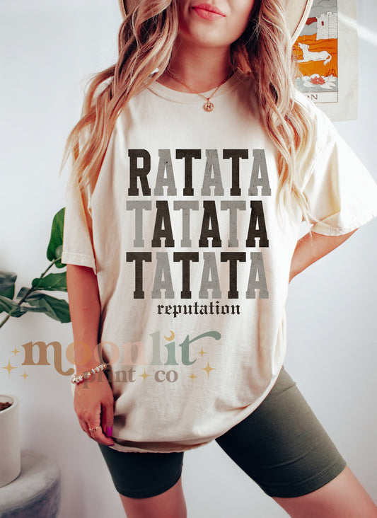 Ratata Reputation Meme Shirt Comfort Colors Oversized Trendy Tee Tswift Merry Swiftmas Gift For Swiftie Reputation Album Shirt Funny Tee