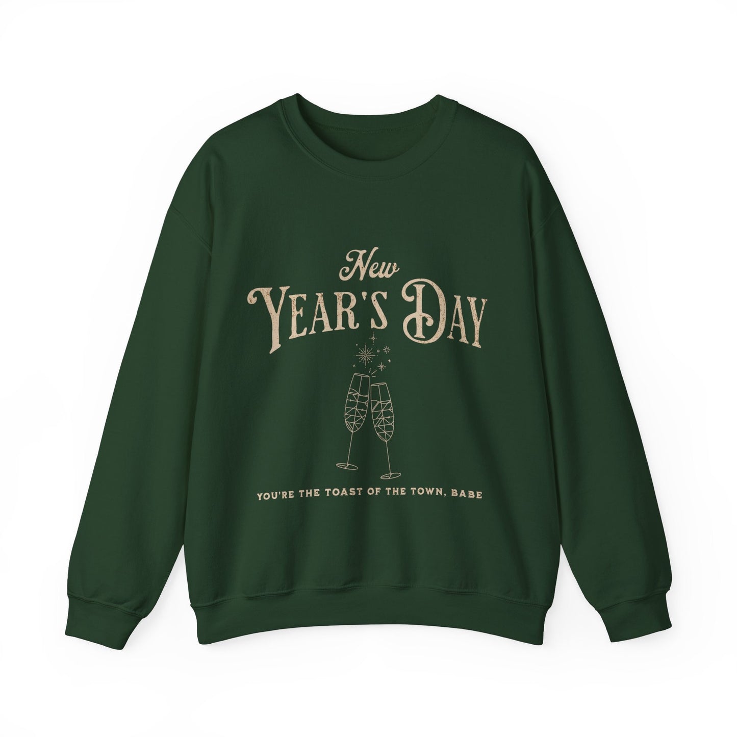 New Year's Day Gildan Crewneck Toast Of The Town Rep Era Reputation Album Tswift New Year 2024 Celebration Shirt Merry Swiftmas Swiftie Gift