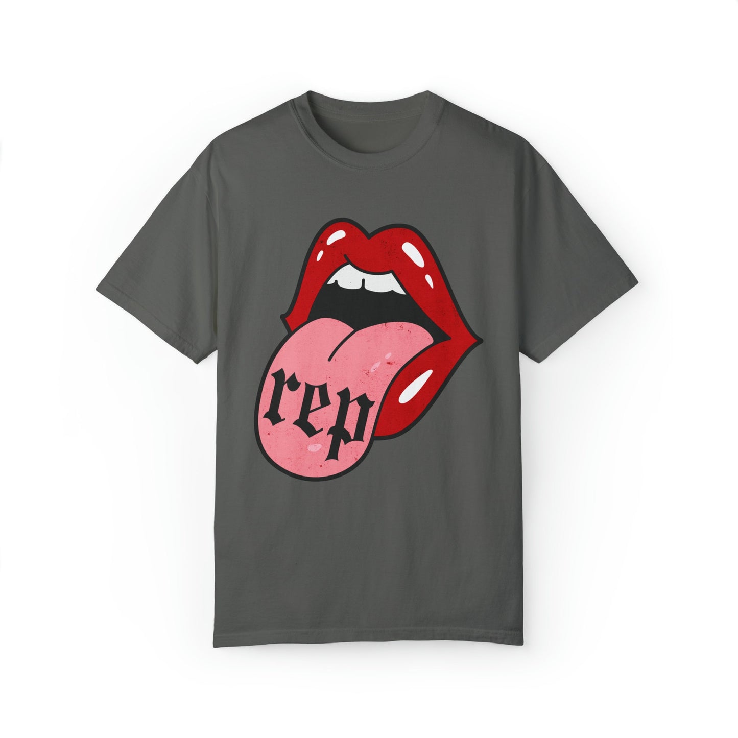 Red Lips Tongue Rep Tee Reputation Merch Reputation Tshirt Comfort Colors Oversized Trendy Tee Swiftie Swiftmas Gift Tswift Rep Era