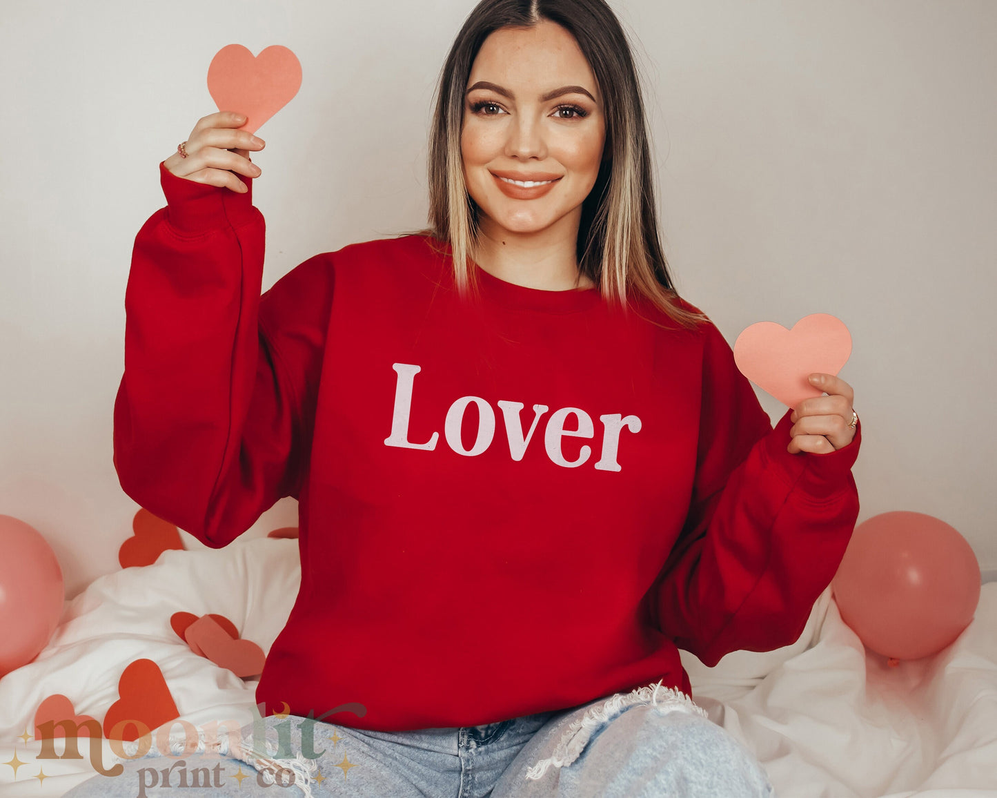 Lover Valentine's Day Sweatshirt Gildan Crewneck Gift For Her Minimalist Galentine's Day Shirt Galentines Gang Valentines Gift Vday Shirt