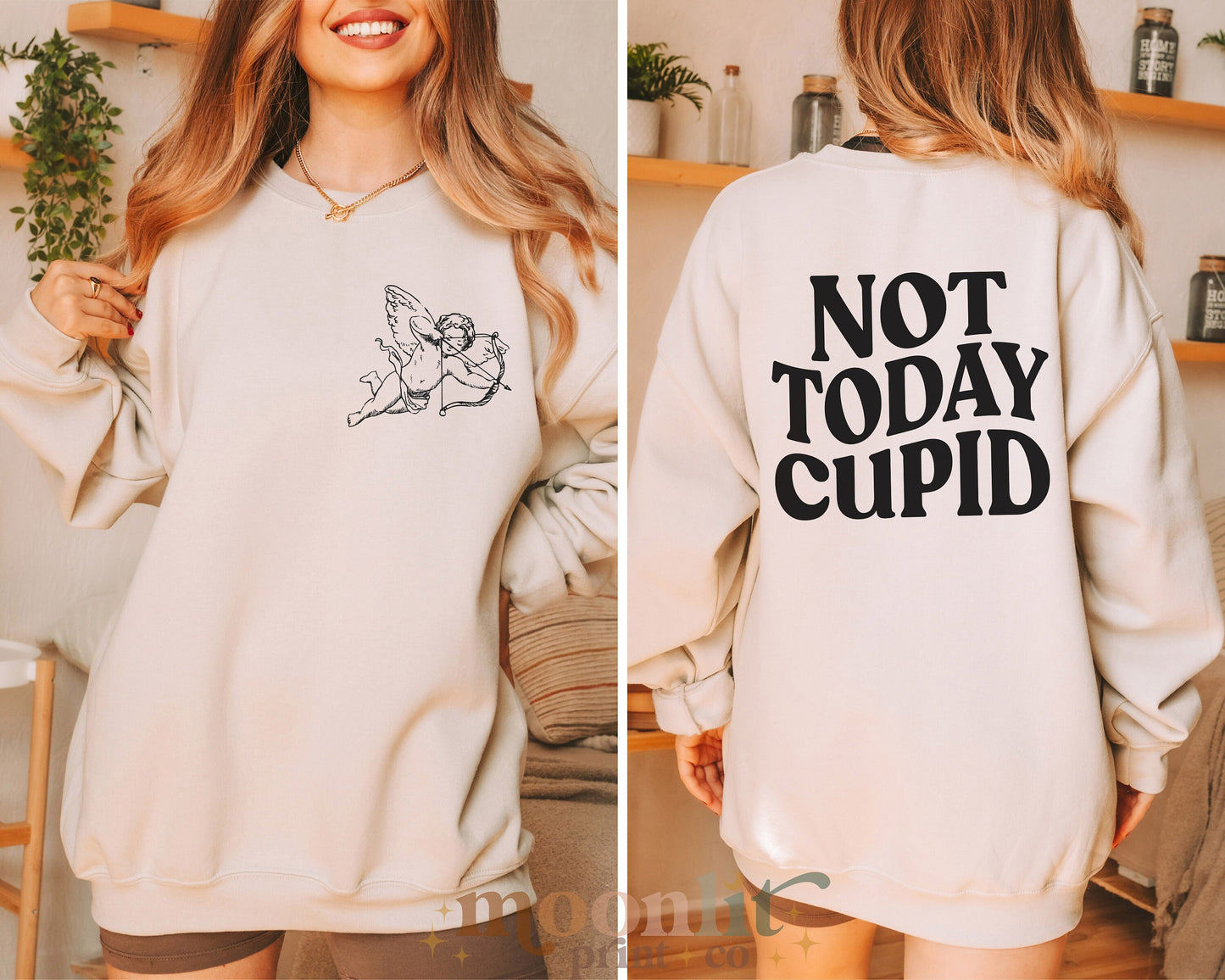 Not Today Cupid Anti Valentine Sweatshirt Coquette Crewneck Trendy Coquette Shirt Cherub Cupid Softcore Balletcore Lovecore Aesthetic