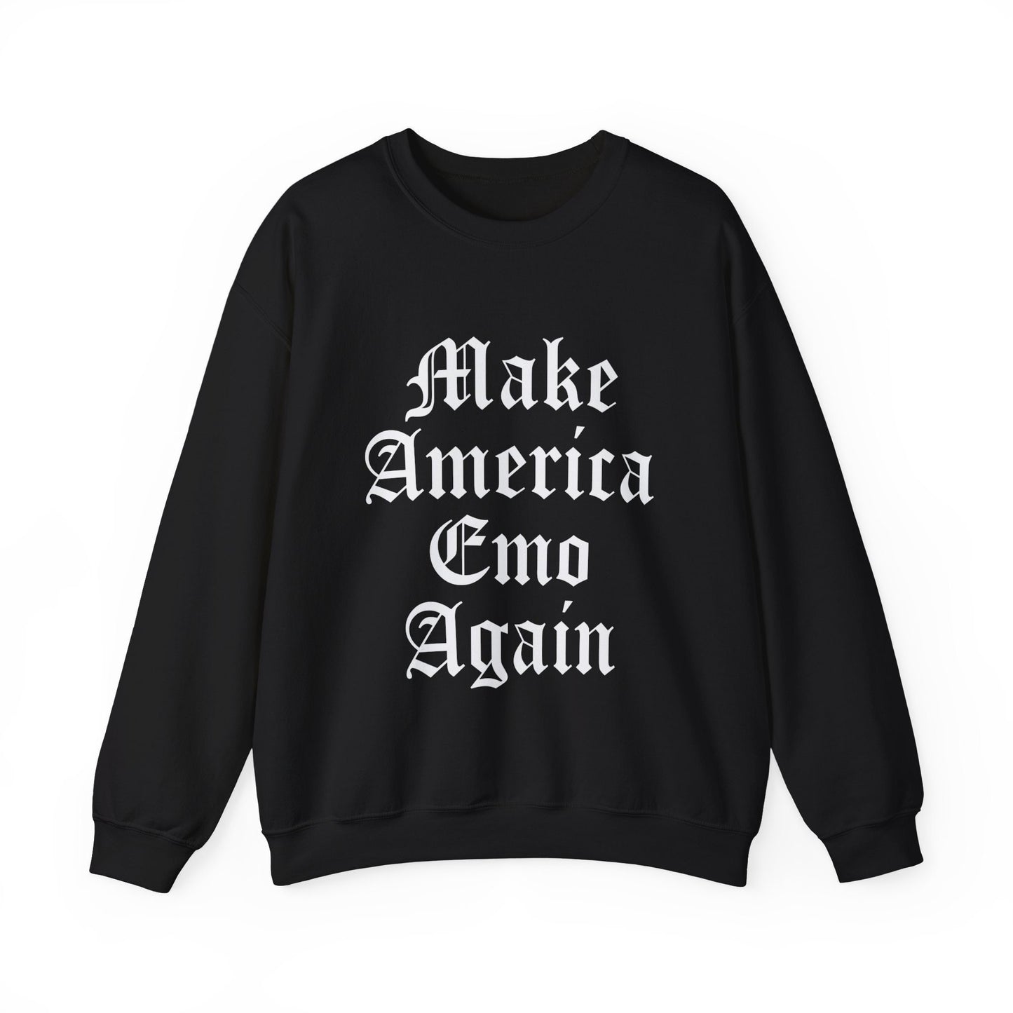 Make America Emo Again Funny Crewneck Election Sweater Western Gothic Sweatshirt Meme Election Shirt Emo's Not Dead Scene Girl Sweatshirt