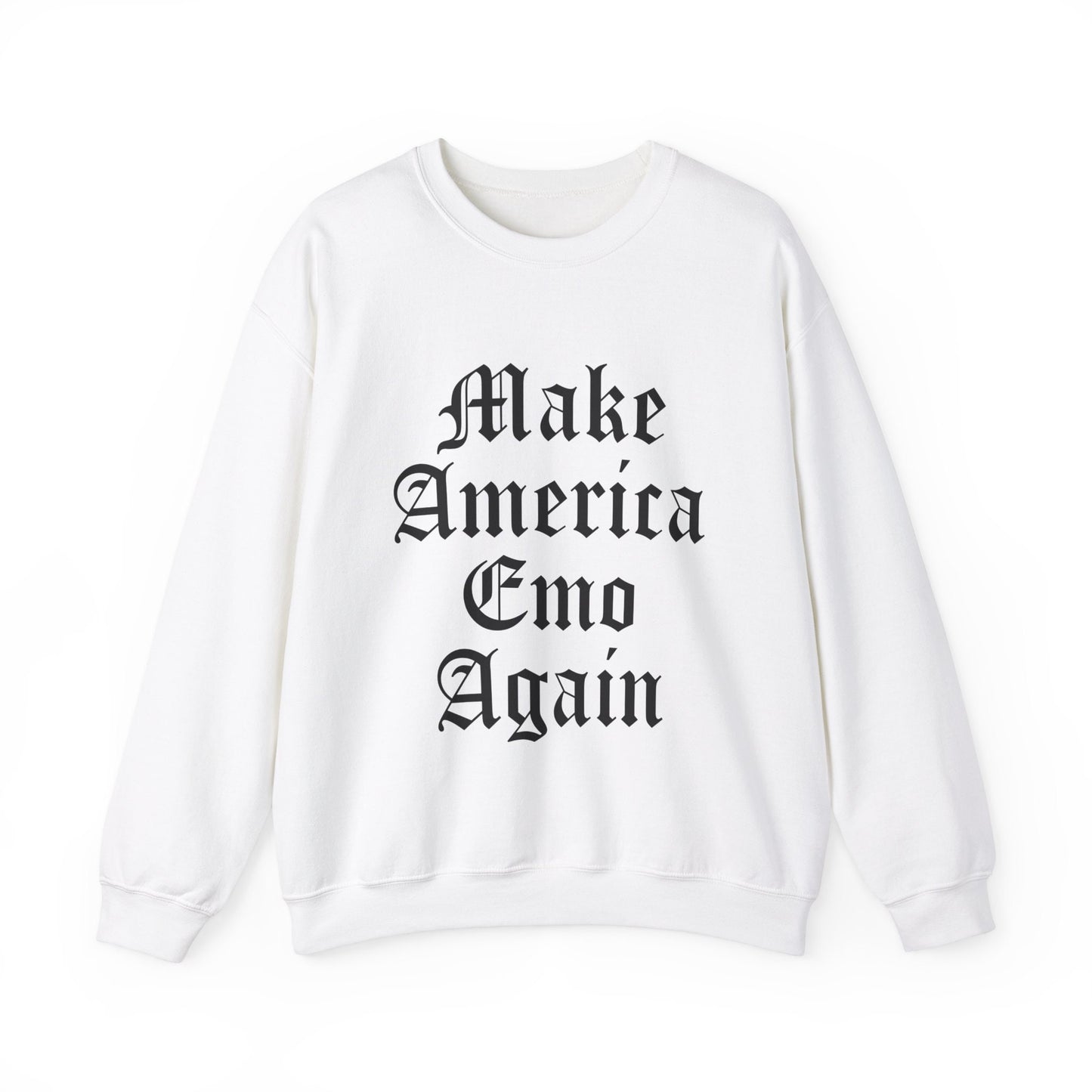 Make America Emo Again Funny Crewneck Election Sweater Western Gothic Sweatshirt Meme Election Shirt Emo's Not Dead Scene Girl Sweatshirt