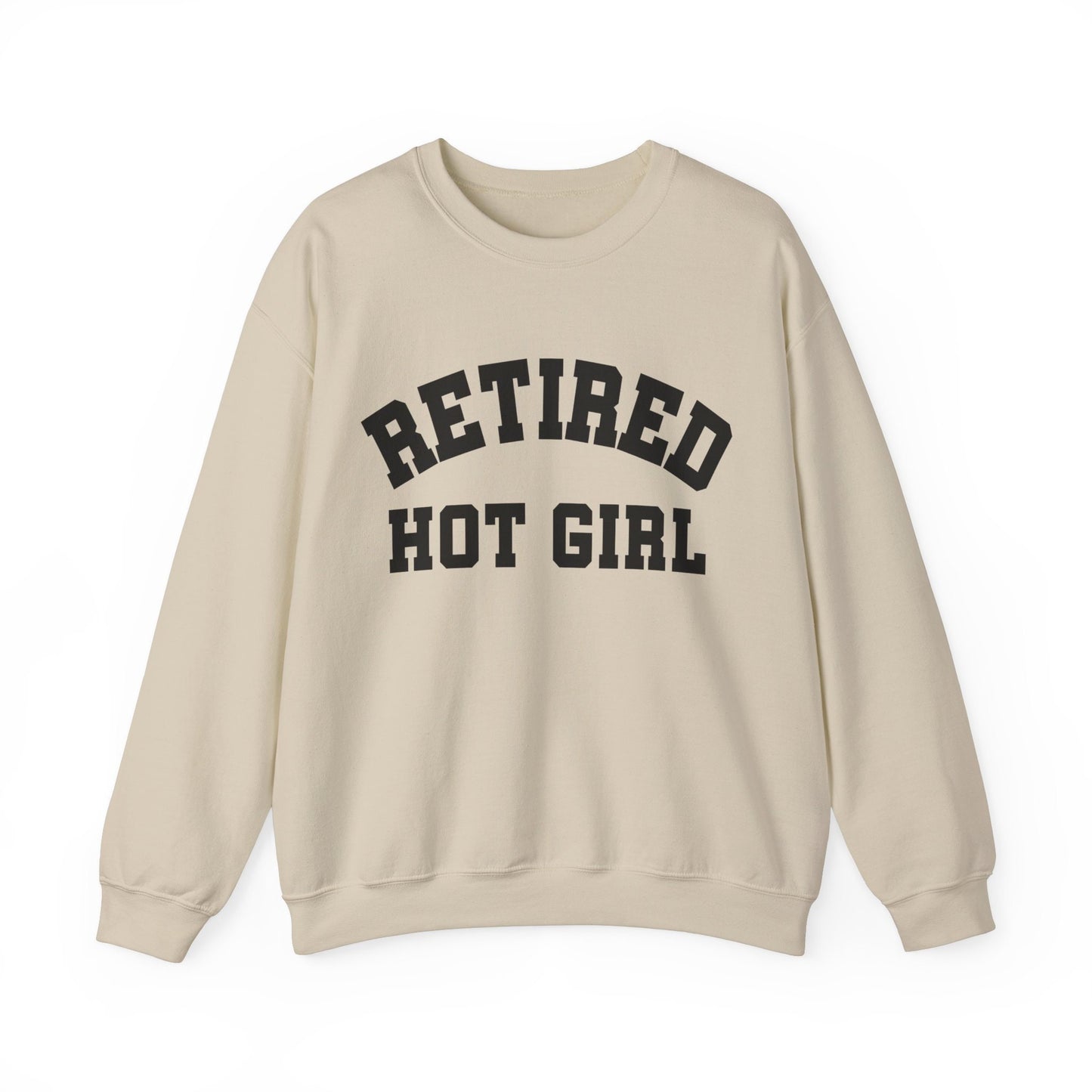 Retired Hot Girl Gift For Mom Mother's Day Sweatshirt Funny Mom Shirt Gildan Crewneck Varsity Letter Trendy Sweatshirt For Mom Comfy Shirt