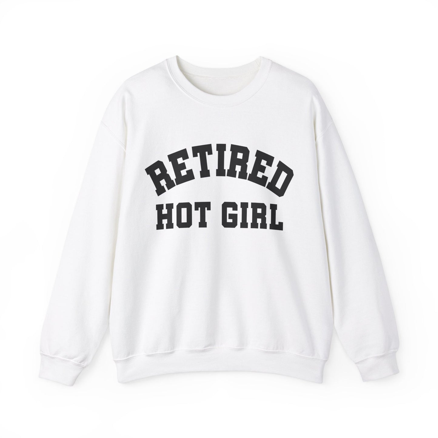 Retired Hot Girl Gift For Mom Mother's Day Sweatshirt Funny Mom Shirt Gildan Crewneck Varsity Letter Trendy Sweatshirt For Mom Comfy Shirt