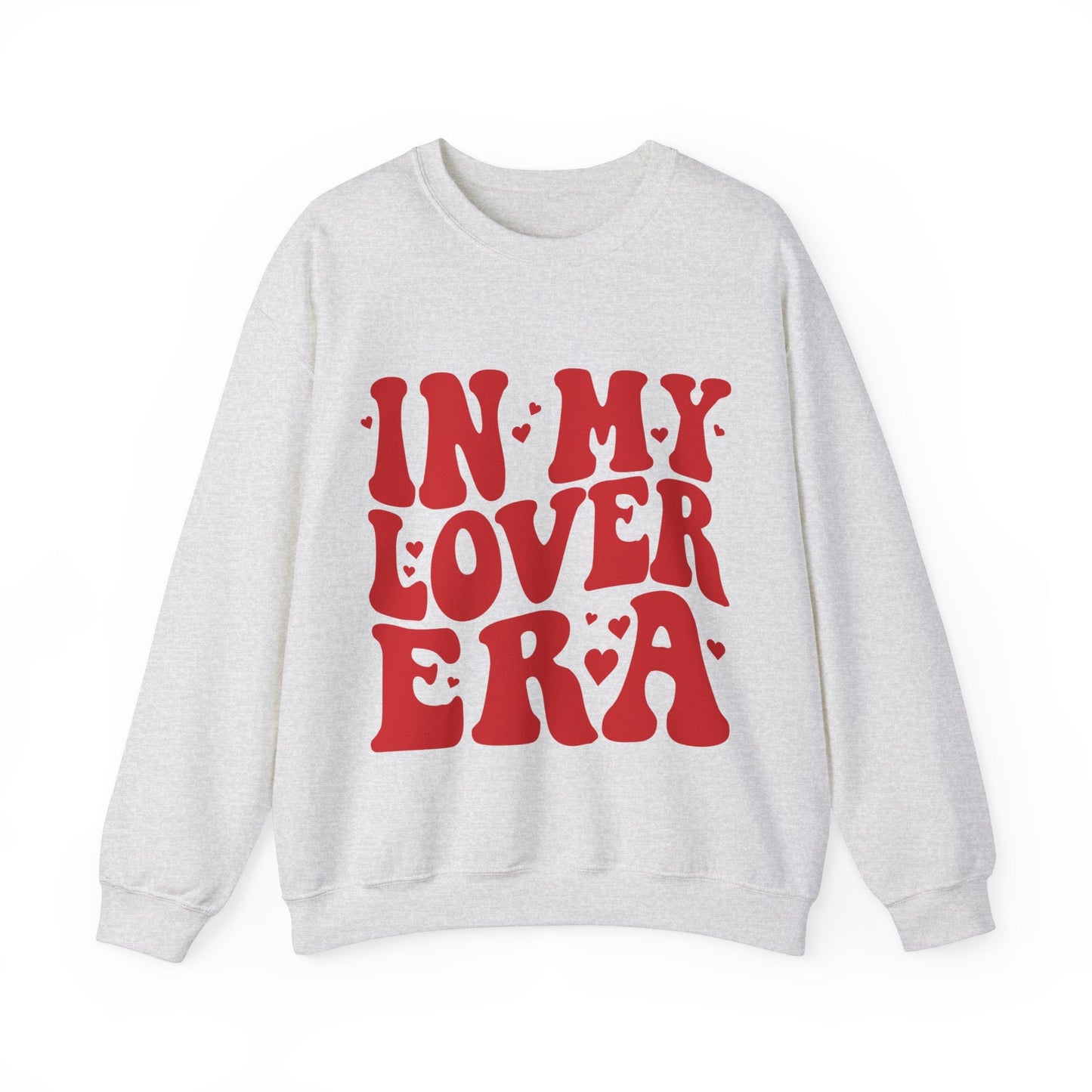 In My Lover Era Retro Wavy Print Gildan Crewneck Oversized Trendy Valentine's Day Pullover Swiftie Valentine's Tay Galentines Sweatshirt