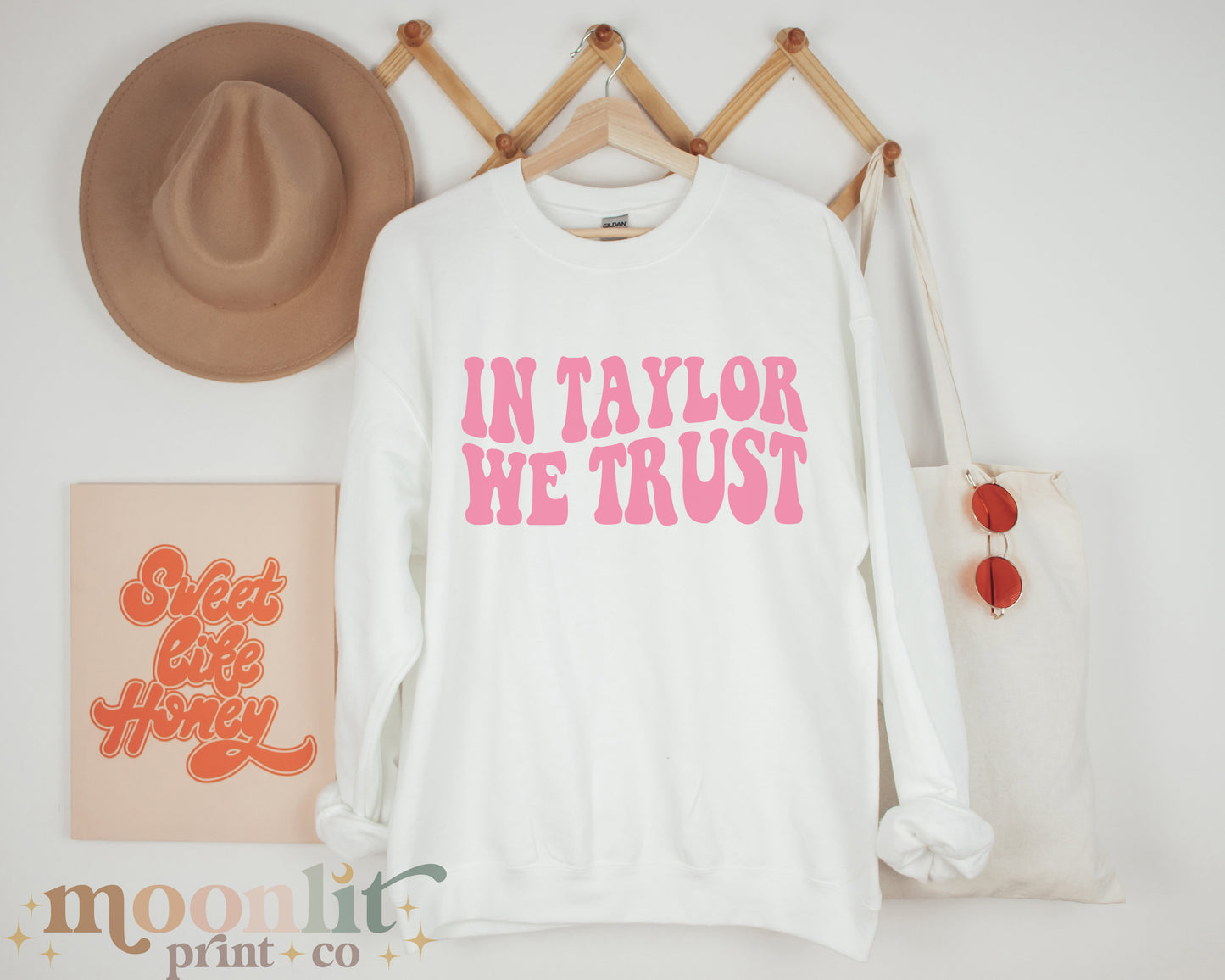 In Taylor We Trust Swiftie Crewneck Gift For Swiftie Tswift Trendy Sweatshirt Music Lover Shirt Pullover For Women Unisex Crewneck Eras Tee