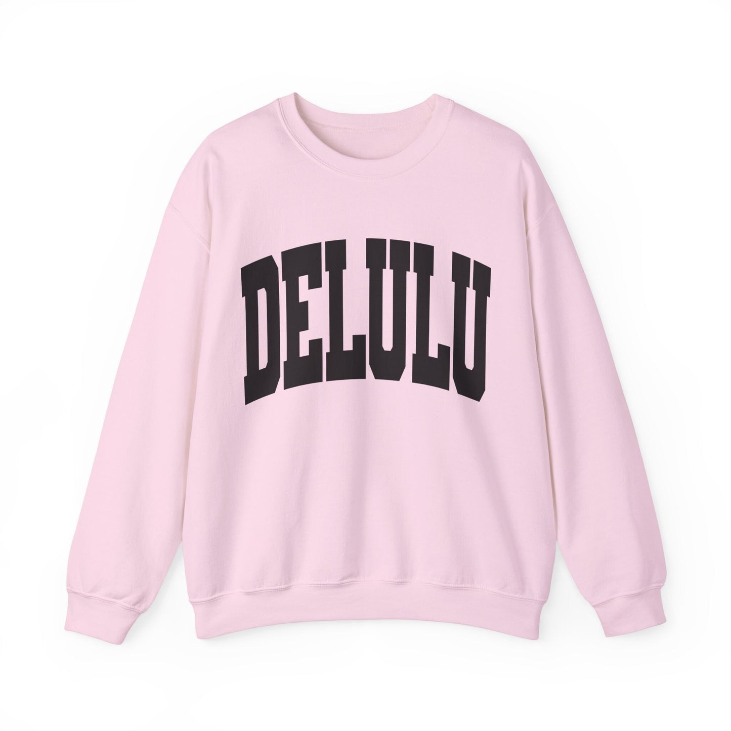 Delulu Sweatshirt Funny Sweatshirt Varsity Letter Collegiate Trendy Shirt Meme Shirt Delulu Is The Solulu Trending Meme Crewneck Gen Z