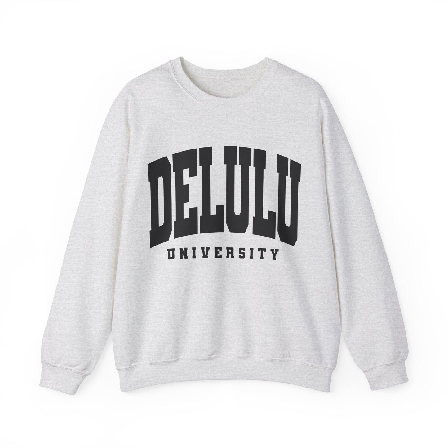 Delulu Sweatshirt Funny Sweatshirt Varsity Letter Collegiate Trendy Shirt Meme Shirt Delulu Is The Solulu Trending Meme Crewneck Gen Z