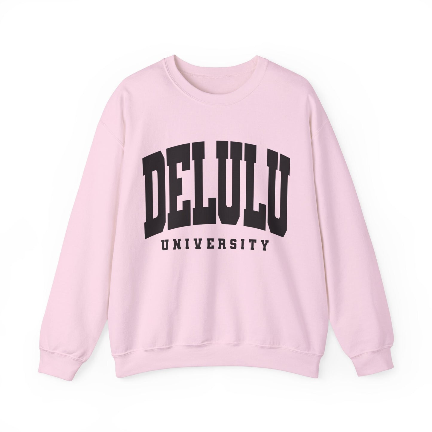 Delulu Sweatshirt Funny Sweatshirt Varsity Letter Collegiate Trendy Shirt Meme Shirt Delulu Is The Solulu Trending Meme Crewneck Gen Z