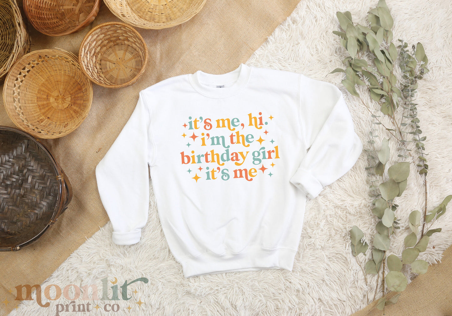 It's Me Hi I'm The Birthday Girl Shirt Youth Bella Canvas Tee Retro Groovy Birthday Birthday Queen Retro Birthday For Her Swiftie Birthday