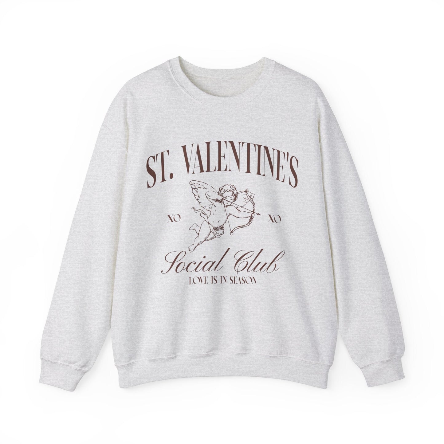 St. Valentine's Social Club Valentine's Day Sweatshirt Holiday Valentines Crewneck Cupid Shirt Gift For Her Trendy Valentines Shirt