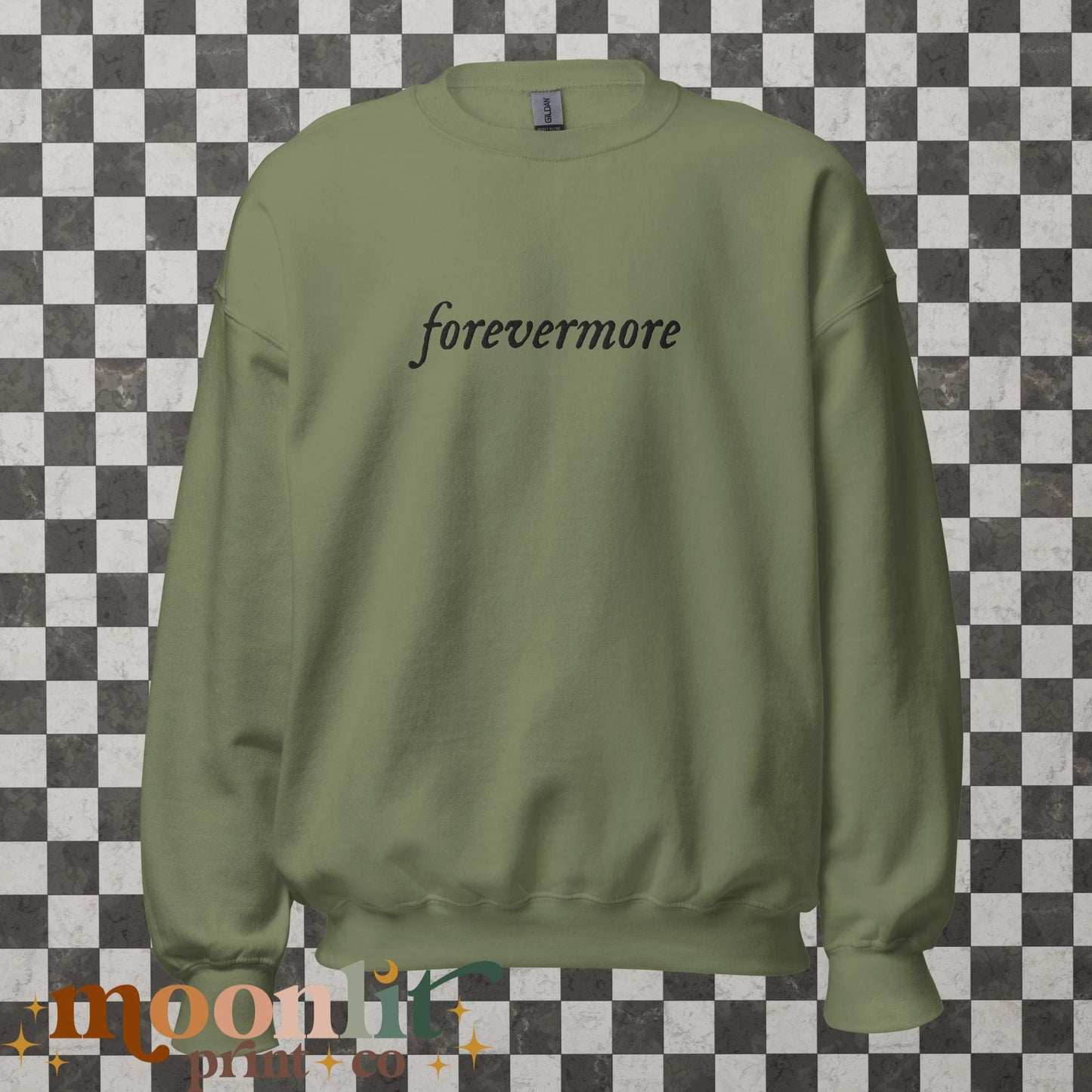 Forevermore EMBROIDERED Swiftie Gildan Crewneck Gift For Her Gift For Swiftie Sweatshirt Folklore Evermore Swiftie Shirt