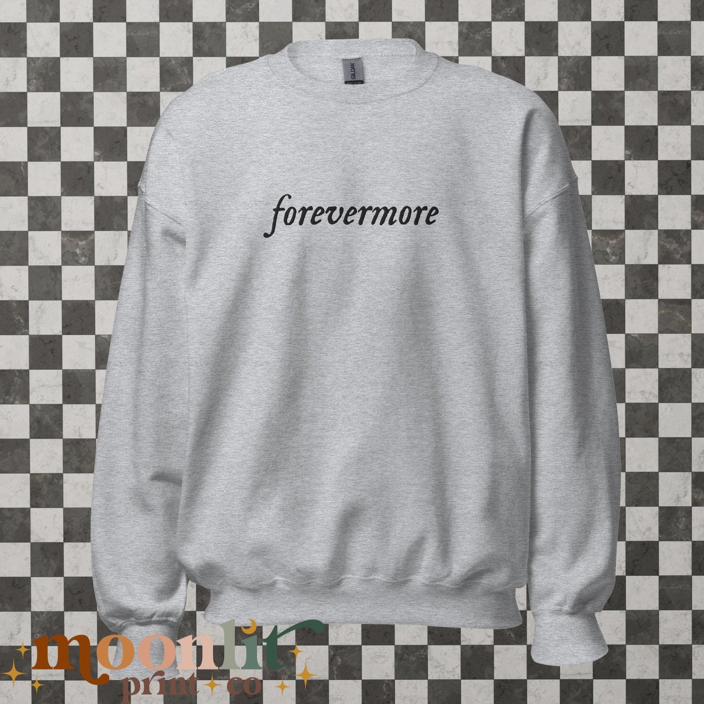 Forevermore EMBROIDERED Swiftie Gildan Crewneck Gift For Her Gift For Swiftie Sweatshirt Folklore Evermore Swiftie Shirt