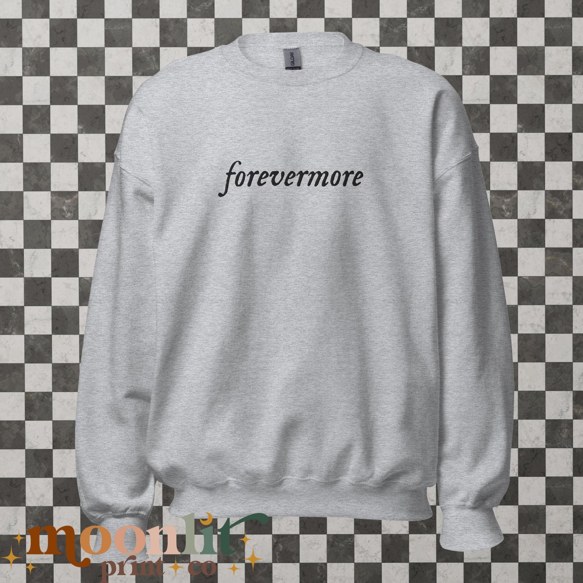 Forevermore EMBROIDERED Swiftie Gildan Crewneck Gift For Her Gift For Swiftie Sweatshirt Folklore Evermore Swiftie Shirt