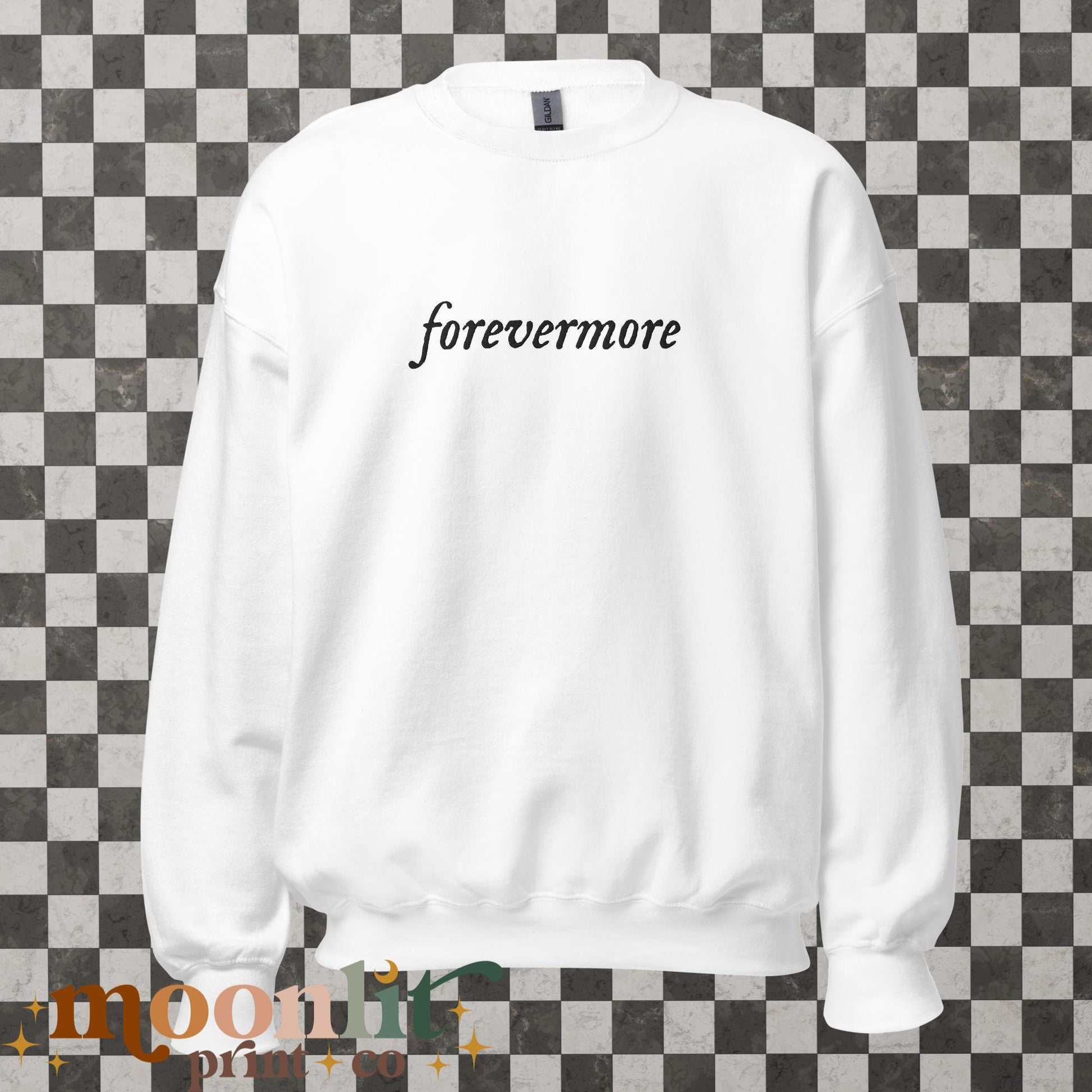 Forevermore EMBROIDERED Swiftie Gildan Crewneck Gift For Her Gift For Swiftie Sweatshirt Folklore Evermore Swiftie Shirt