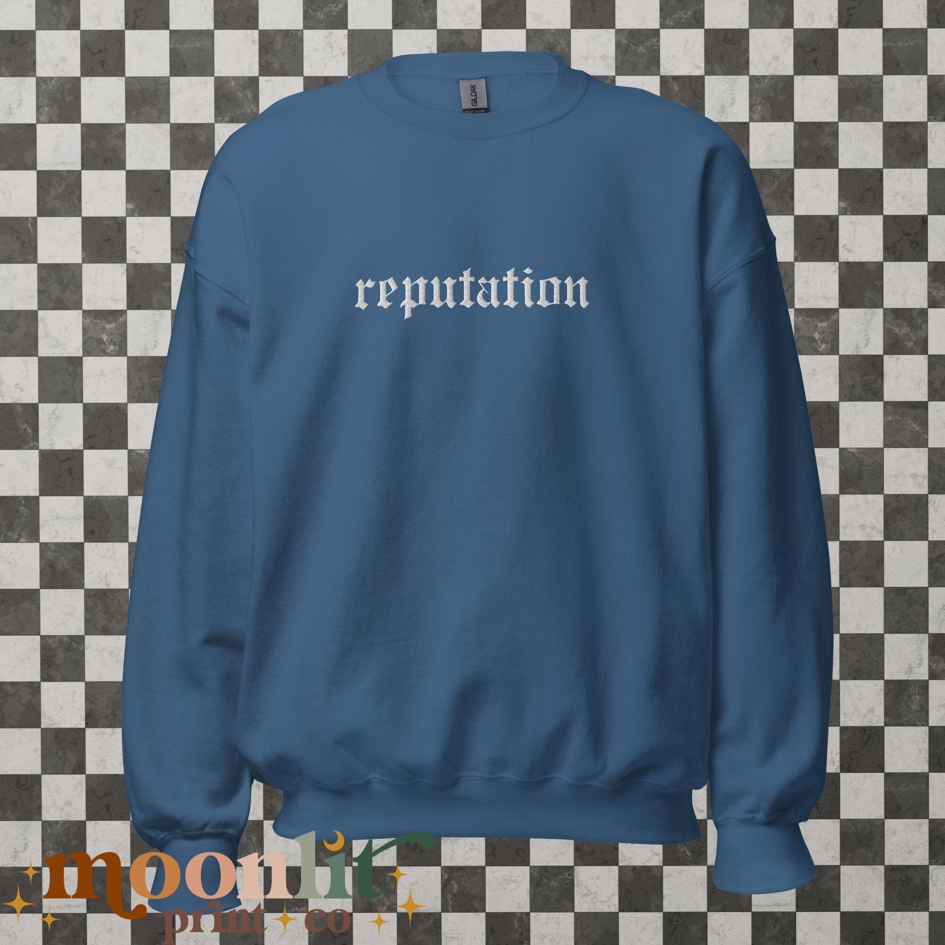 Reputation EMBROIDERED Gildan Crewneck Swiftie Sweatshirt Gift For Her Tswift Fan Merch Gift For Swiftie