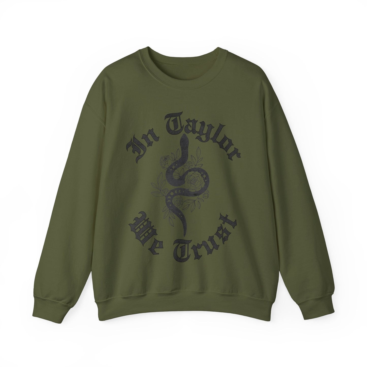 In Taylor We Trust Gildan Crewneck Trendy Sweatshirt Reputation Album Snake Shirt In My Rep Era Swiftie Sweatshirt Gift For Her Swiftie Gift