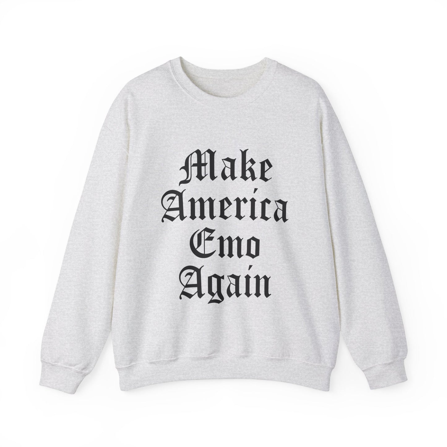 Make America Emo Again Funny Crewneck Election Sweater Western Gothic Sweatshirt Meme Election Shirt Emo's Not Dead Scene Girl Sweatshirt