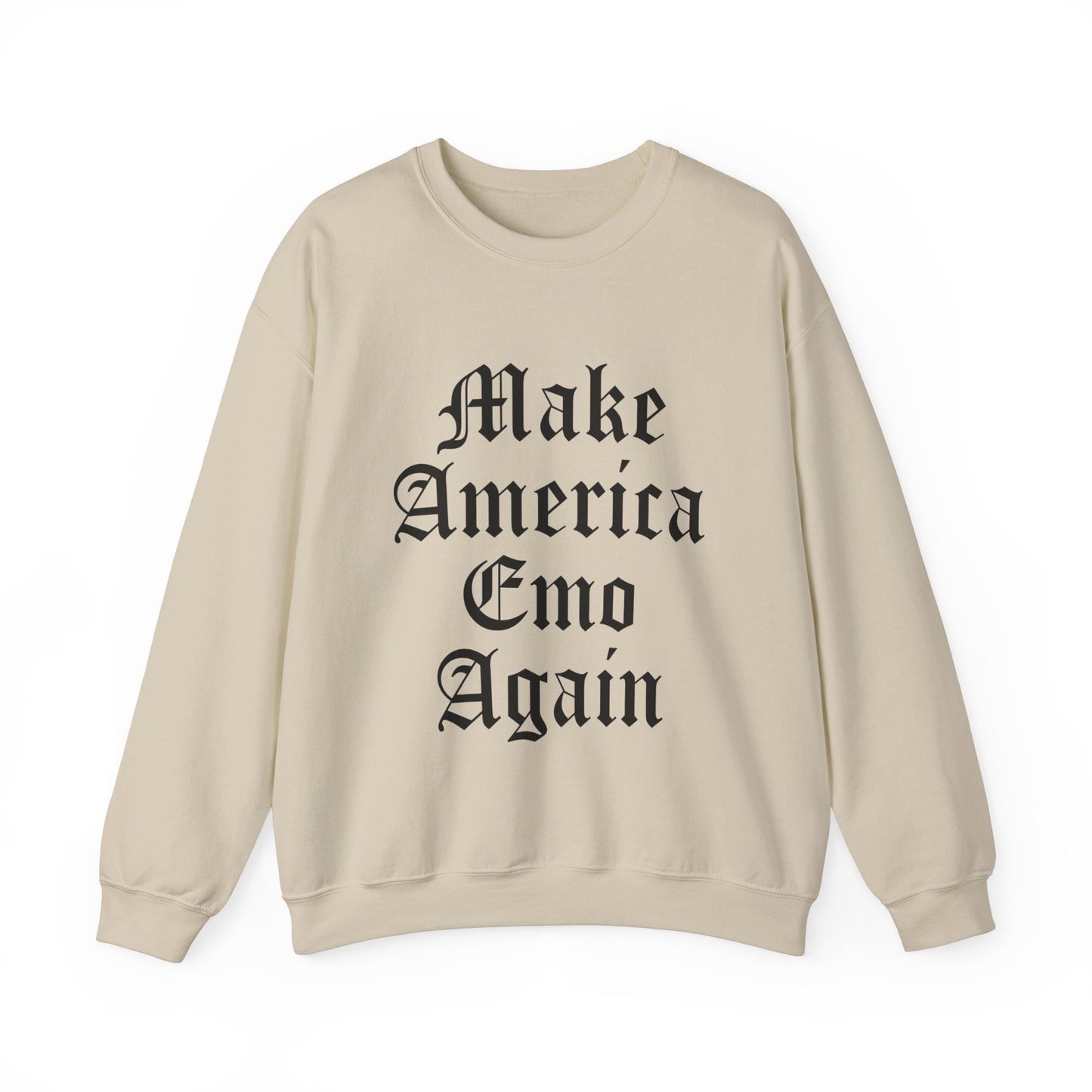 Make America Emo Again Funny Crewneck Election Sweater Western Gothic Sweatshirt Meme Election Shirt Emo's Not Dead Scene Girl Sweatshirt