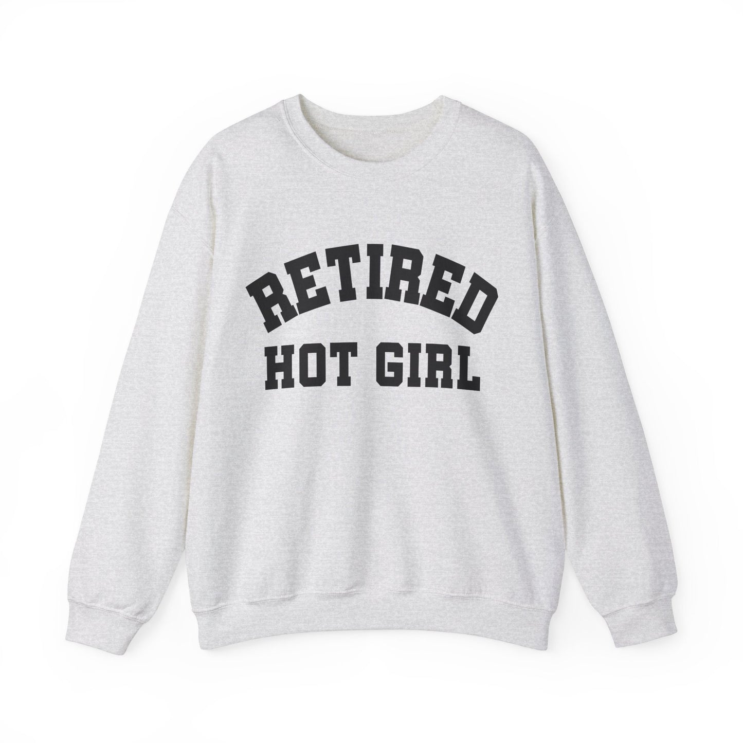 Retired Hot Girl Gift For Mom Mother's Day Sweatshirt Funny Mom Shirt Gildan Crewneck Varsity Letter Trendy Sweatshirt For Mom Comfy Shirt