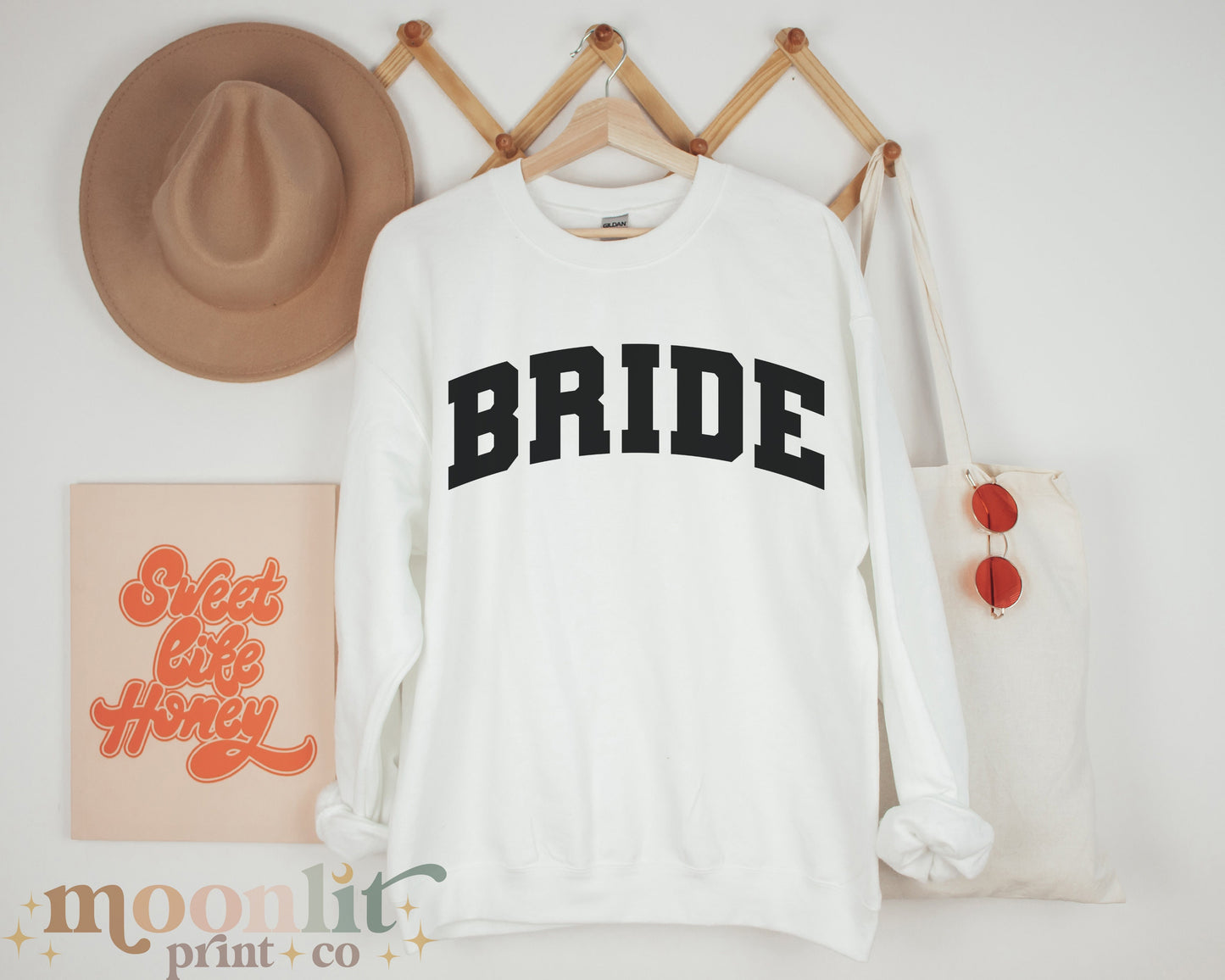 Bride Varsity College Letter Crewneck Bride Sweatshirt