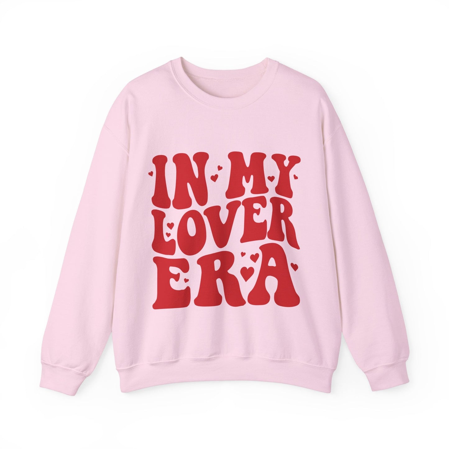 In My Lover Era Retro Wavy Print Gildan Crewneck Oversized Trendy Valentine's Day Pullover Swiftie Valentine's Tay Galentines Sweatshirt