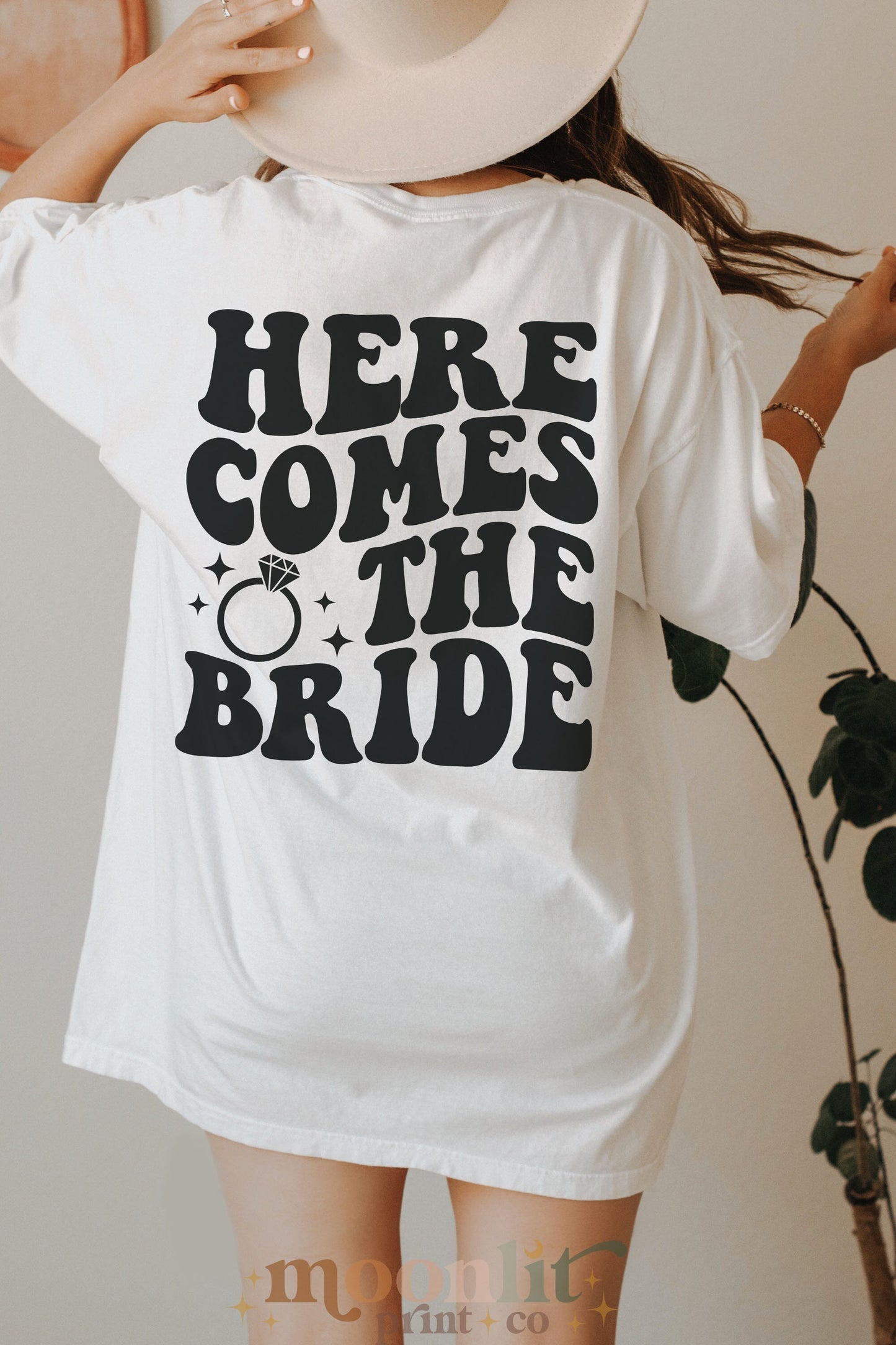 Here Comes The Bride Bridal Party Retro Wavy Groovy Bachelorette Outfit 70s Themed Wedding Groovy Wedding Retro Bachelorette Shirts