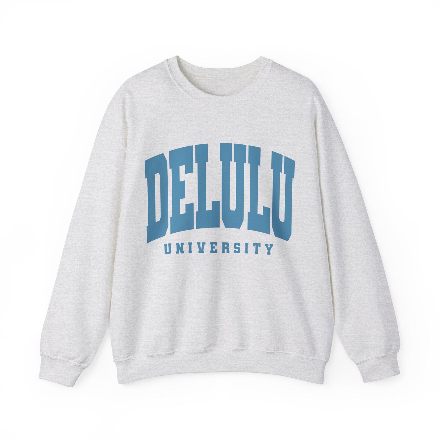 Delulu Sweatshirt Funny Sweatshirt Varsity Letter Collegiate Trendy Shirt Meme Shirt Delulu Is The Solulu Trending Meme Crewneck Gen Z Shirt