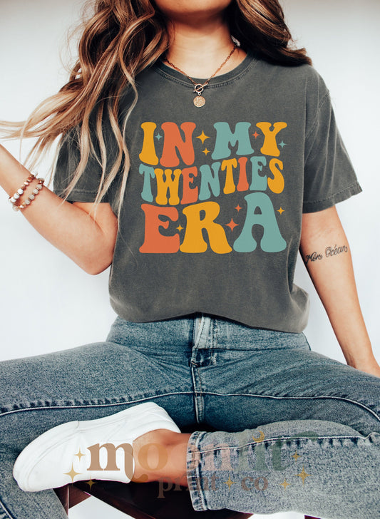 In My Twenties Era Comfort Colors 20th Birthday 2003 2004 Retro Wavy Groovy Birthday 20th Birthday Shirt Funny Birthday Tee 20th Bday