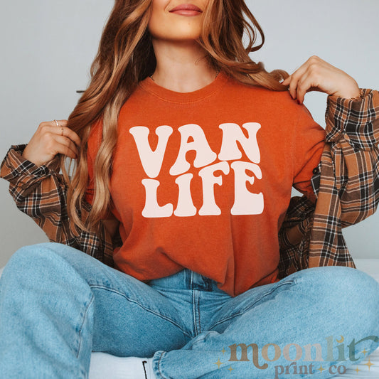 Gone Vannin' Unisex Comfort Colors Van Life Tee Vanlife Shirt Schoolie Shirt RV Shirt Travel Enthusiast Van Build Retro Van Keep On Truckin