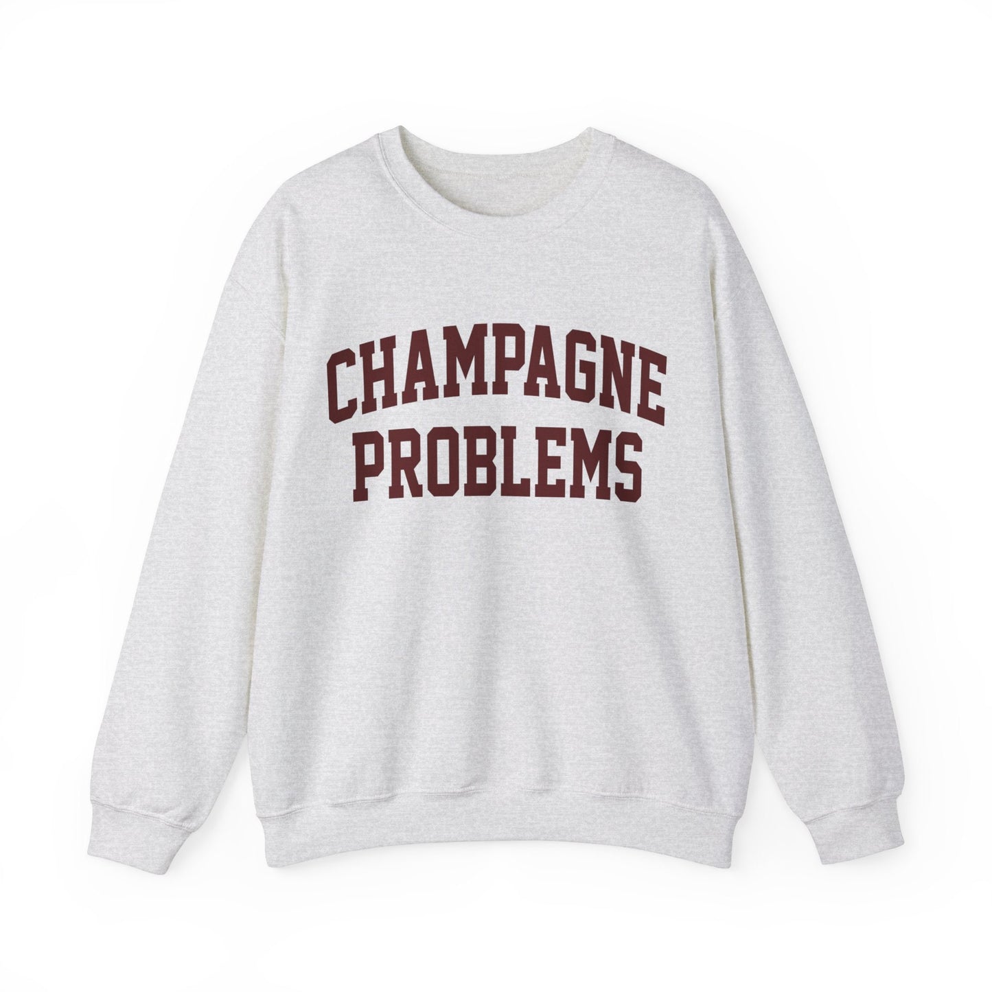 Champagne Problems Gildan Crewneck Swiftie Shirt Varsity Letter Trendy Shirt Gift For Her Tswift Eras College Letter Tswift Fangirl Maroon