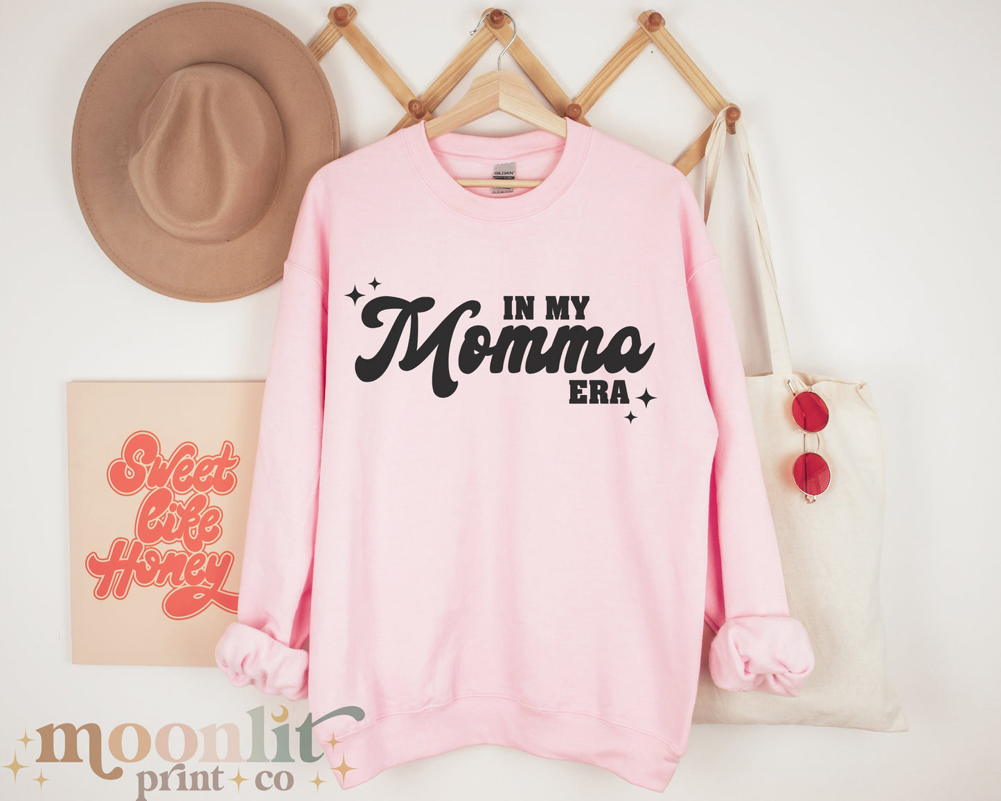 In My Momma Era Gildan Crewneck Retro Momma Sweatshirt Swiftie Momma Gift For Mom Mother's Day Sweatshirt Pregnancy Announcement Gift