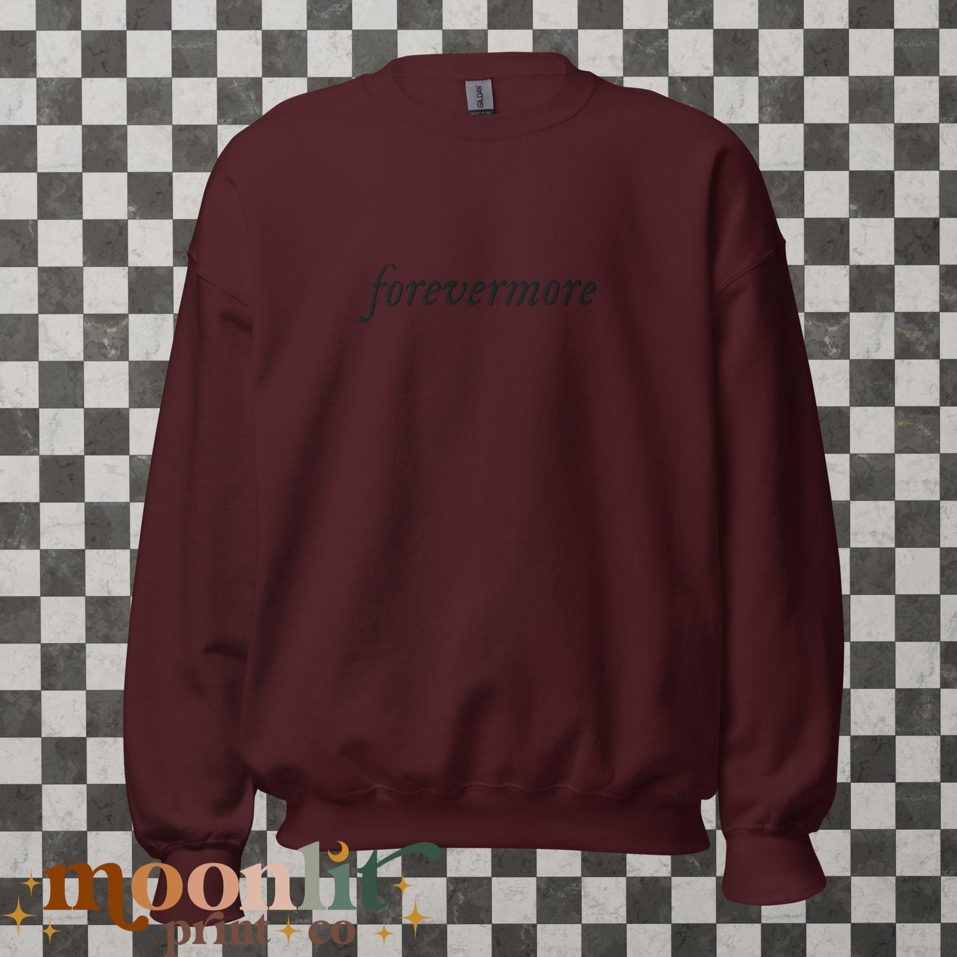 Forevermore EMBROIDERED Swiftie Gildan Crewneck Gift For Her Gift For Swiftie Sweatshirt Folklore Evermore Swiftie Shirt