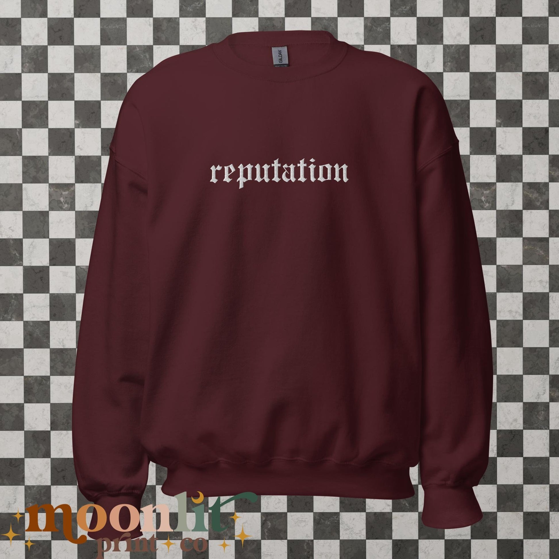 Reputation EMBROIDERED Gildan Crewneck Swiftie Sweatshirt Gift For Her Tswift Fan Merch Gift For Swiftie