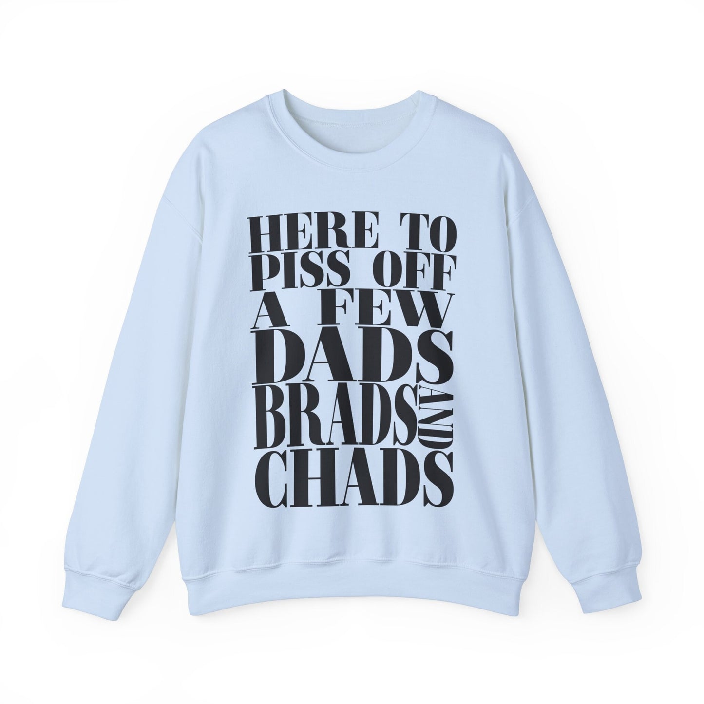 Dads, Brads, and Chads Gildan Crewneck Tee Funny Meme Tee Swiftie Tswift Tshirt Swiftmas Funny Gift For Her Funny Tshirt Football Era Shirt