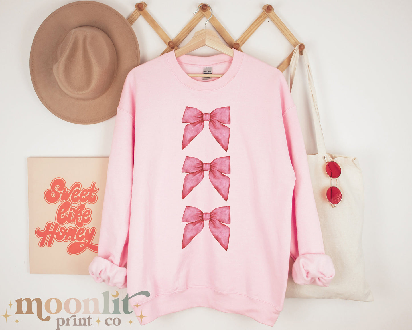 Pink Bow Sweatshirt Coquette Aesthetic Trendy Bow Crewneck Cute Coquette Top Trendy Y2K Shirt Gift For Her Coquette Clothing Aesthetic Shirt