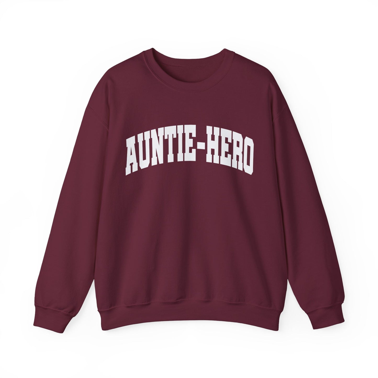 Auntie Hero Gildan Crewneck Funny Anti-Hero Sweatshirt