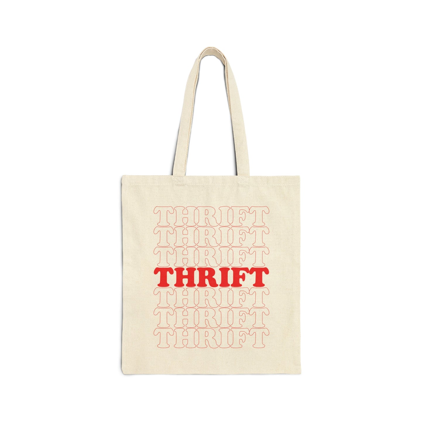 Thrift Thank You Style Canvas Tote Bag Funny Tote Bag Gift For Her Reusable Tote Bag Trendy Graphic Tote Shop Small Tote Bag Thrifting Tote