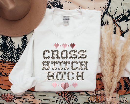 Cross Stitch Bitch Comfort Colors Funny Shirt