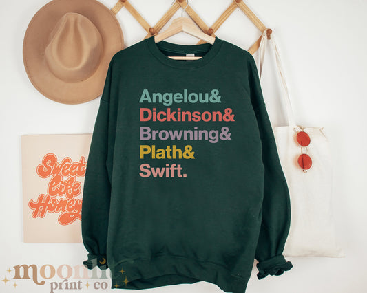 The Tortured Poets Department Female Poet Favorites List Sweatshirt Funny List T-Shirt Funny List Shirt, Funny Women Shirt Tswift Fangirl