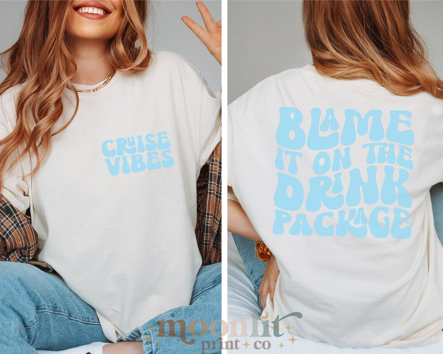 Blame It On The Drink Package Comfort Colors Cruise Crew Shirt