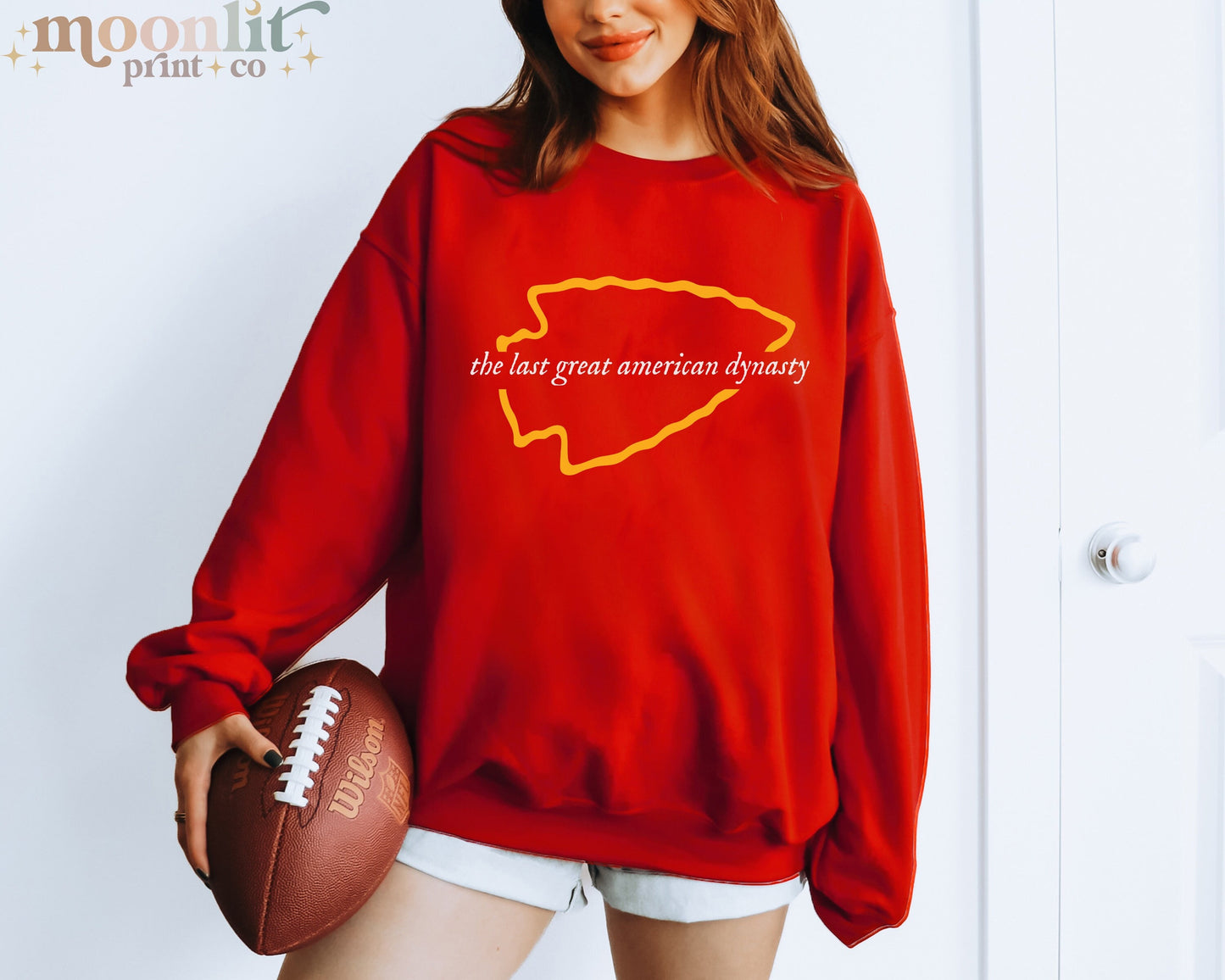 Last Great American Dynasty Gildan Crewneck Swiftie Football Karma Is The Guy Game Day Shirt Tswift Fangirl Swiftmas Gift Swiftie Sweatshirt