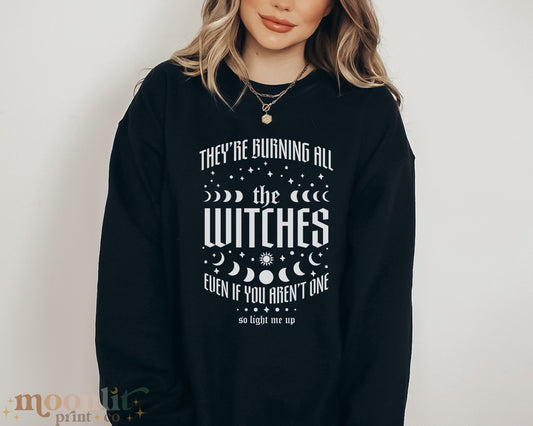 They're Burning All The Witches Even If You Aren't One Comfort Colors In My Rep Era Reputation Shirt Swiftie Gift Tswift Fangirl Sweatshirt