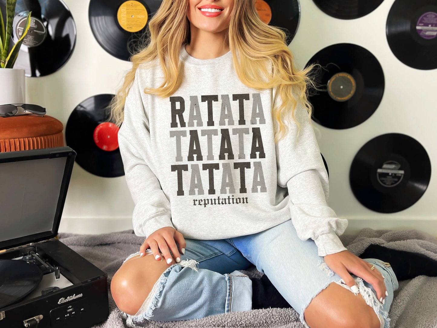 Ratata Reputation Meme Gildan Crewneck I Did Something Bad, Tswift Fangirl, Swiftmas Gift, Gift For Swiftie, Reputation Album, Funny Shirt