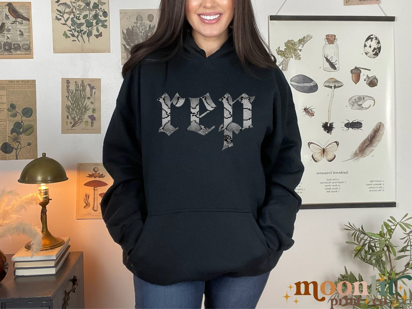 Rep Snakeskin Gildan Hoodie Sweatshirt, Swiftie Gift Swiftie Fangirl Album Shirt TSwift Fan, Swift Shirt, Reputation Album, In My Rep Era